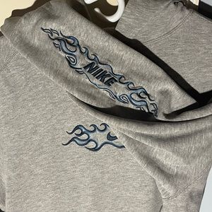 Y2K nike flames hoodie